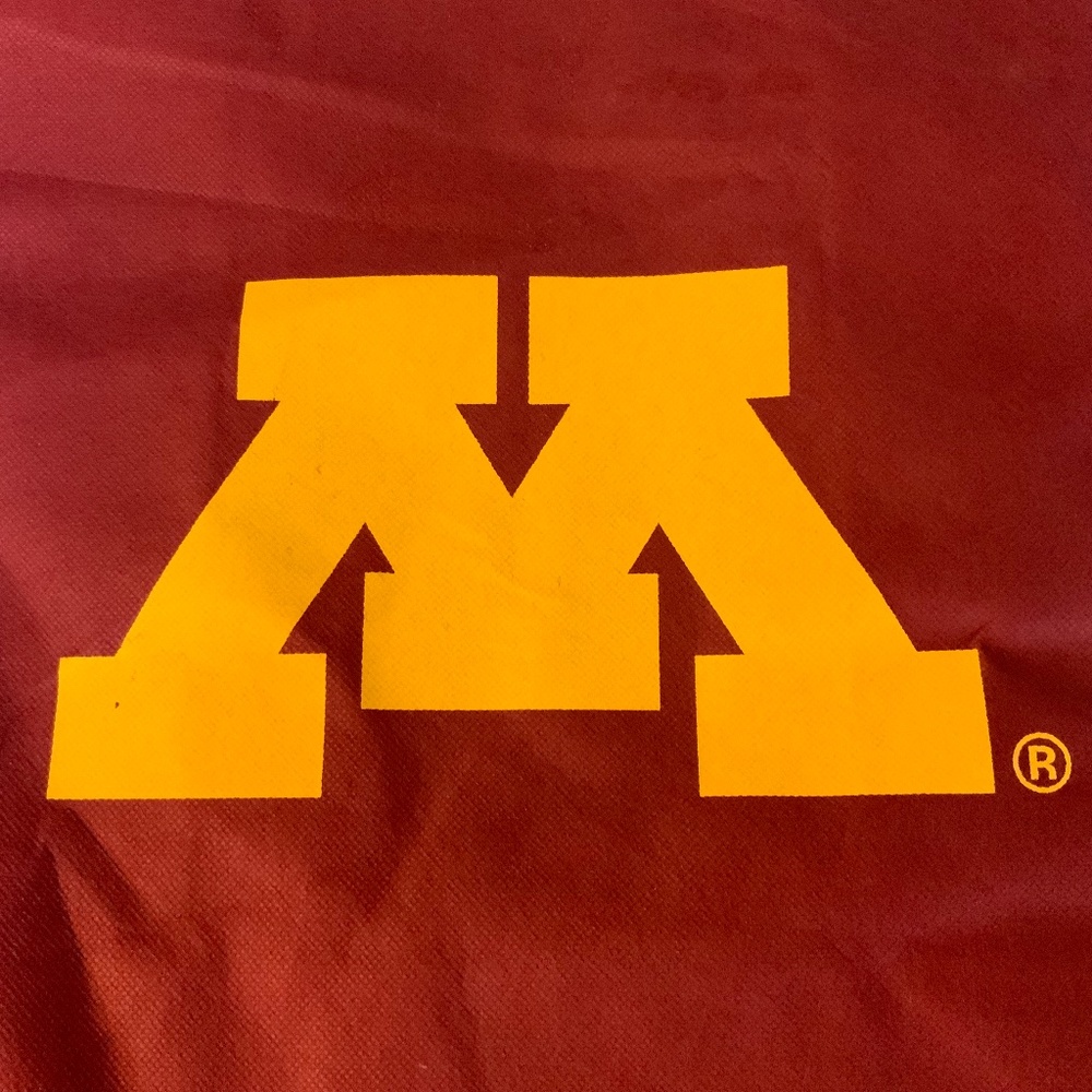 University of Minnesota Maroon & Gold Block Letter M Reusable Shopping Bag